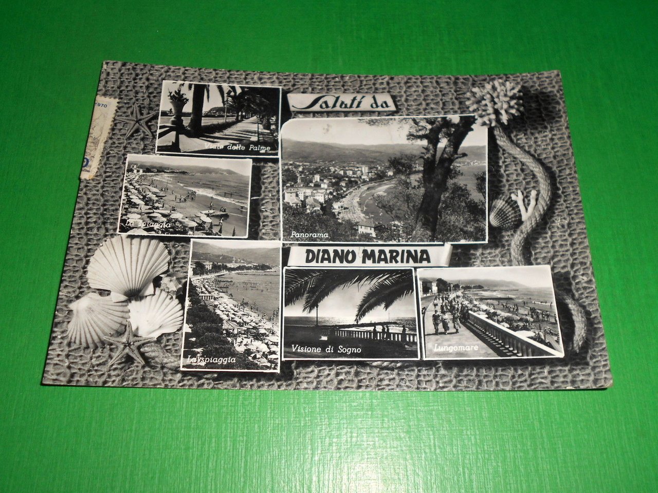 Cartolina Saluti da Diano Marina - Vedute diverse 1970.