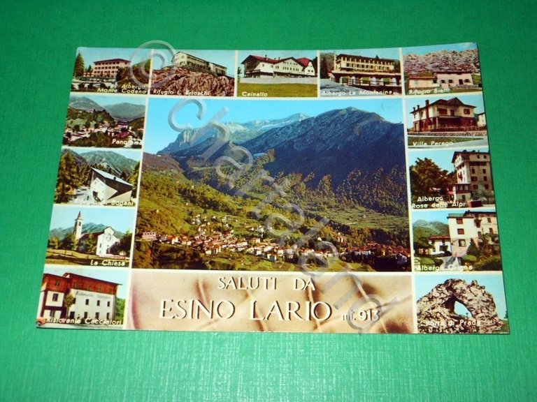 Cartolina Saluti da Esino Lario - Vedute diverse 1965 ca.