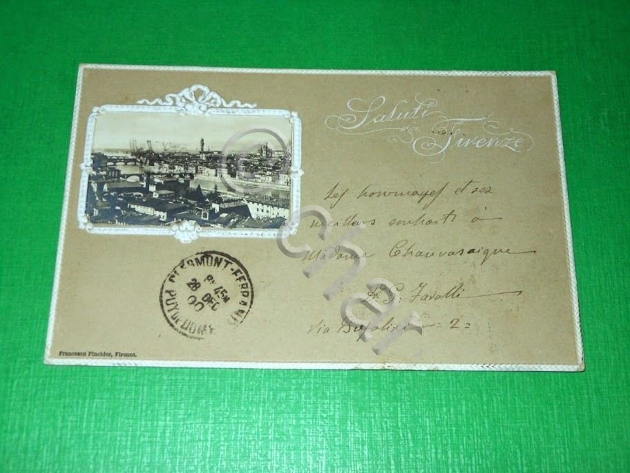 Cartolina Saluti da Firenze - Panorama 1900.