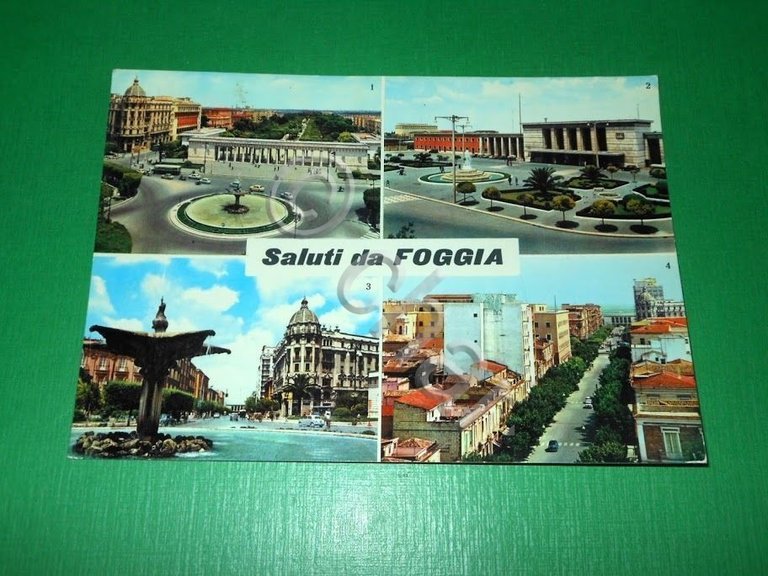 Cartolina Saluti da Foggia - Vedute diverse 1967