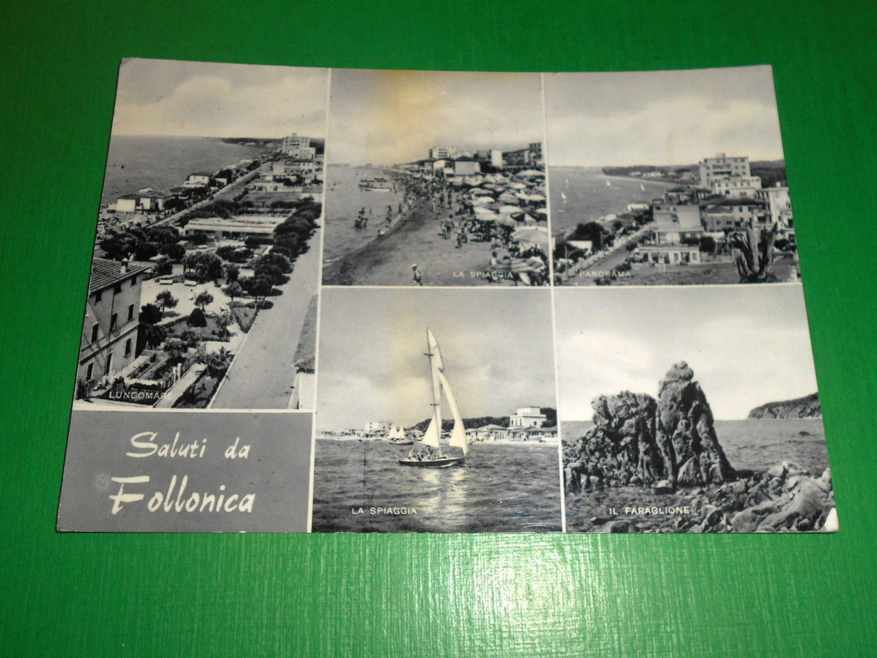 Cartolina Saluti da Follonica - Vedute diverse 1960.