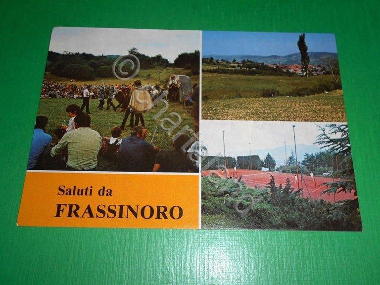 Cartolina Saluti da Frassinoro - Rappresentazione del "Maggio" - Panorama …