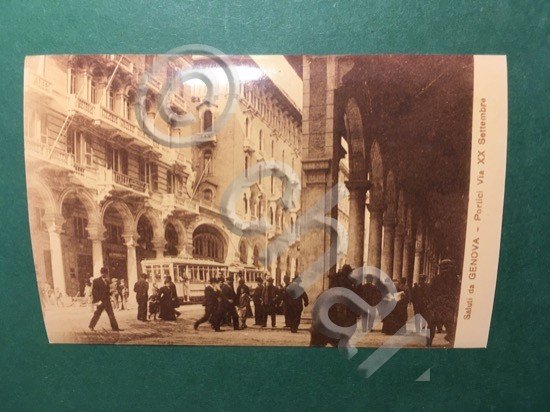 Cartolina Saluti Da Genova - Portici Via XX Settembre - …