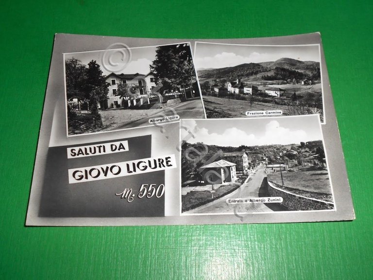 Cartolina Saluti da Giovo Ligure - Vedute diverse 1962.