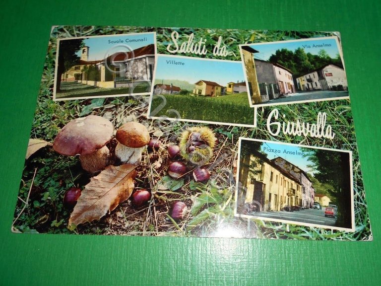 Cartolina Saluti da Giusvalla - Vedute diverse 1971.