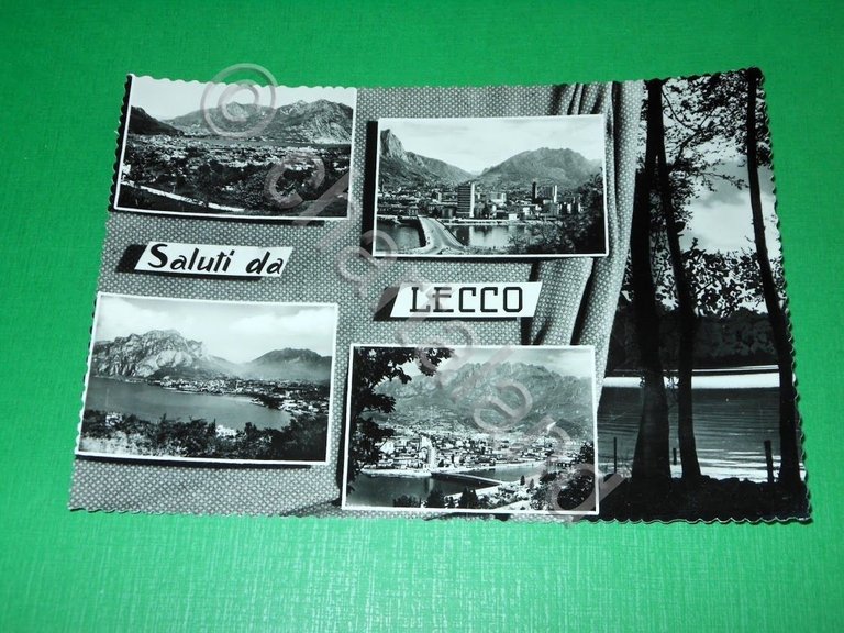 Cartolina Saluti da Lecco - Vedute diverse 1950 ca
