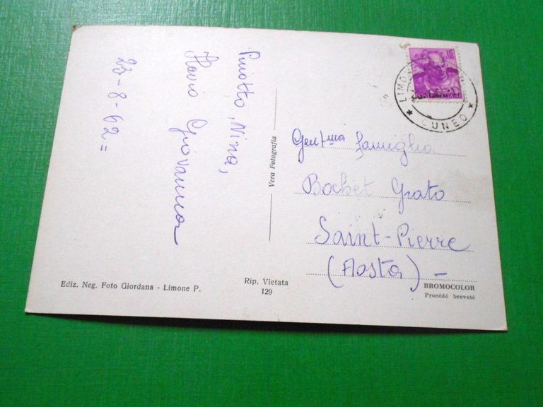 Cartolina Saluti da Limone Piemonte - Colonia Ferrovieri - Vedute …