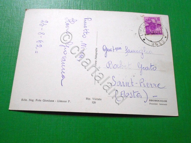 Cartolina Saluti da Limone Piemonte - Colonia Ferrovieri - Vedute …