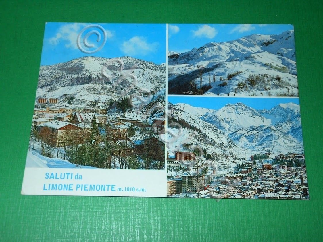 Cartolina Saluti da Limone Piemonte - Vedute diverse 1971 *.