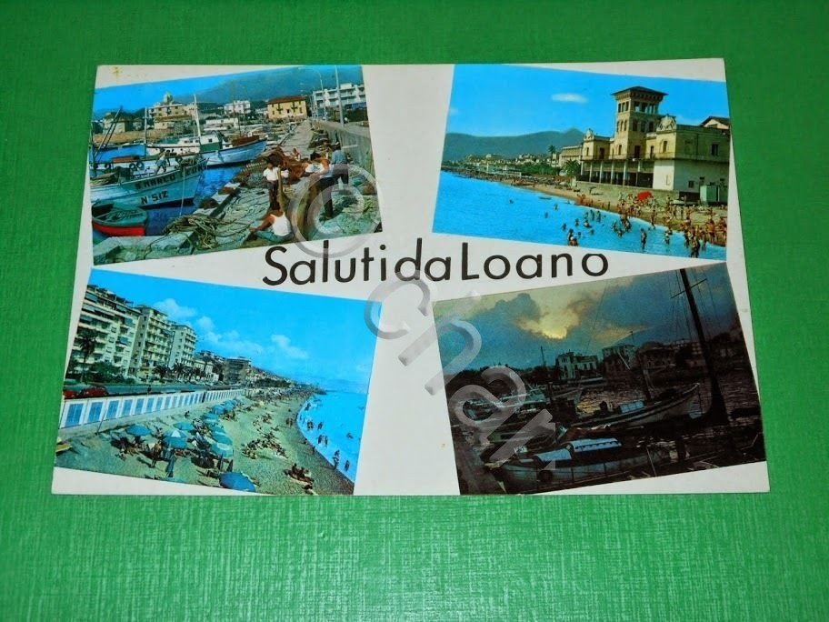 Cartolina Saluti da Loano - Vedute diverse 1967.