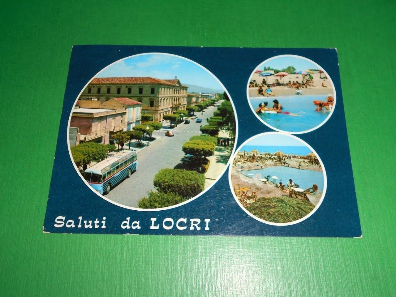 Cartolina Saluti da Locri - Vedute diverse 1969.