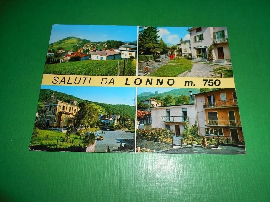Cartolina Saluti da Lonno ( Bergamo ) - Vedute diverse …