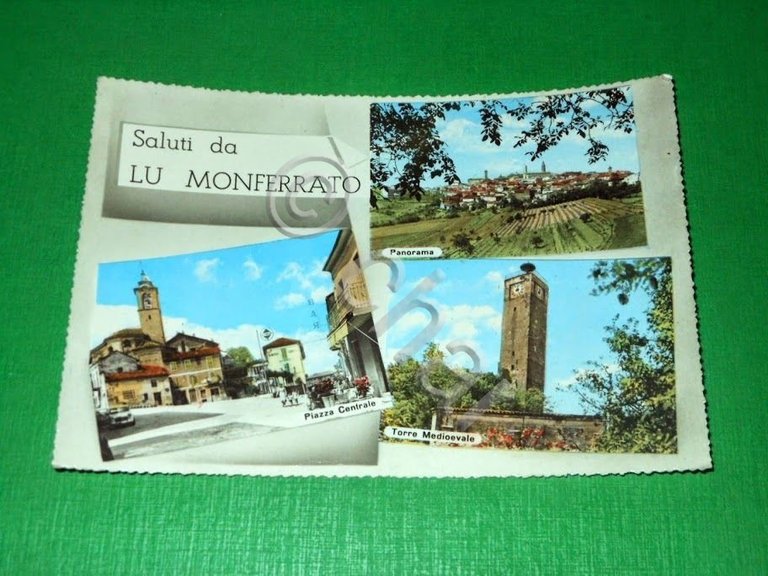 Cartolina Saluti da Lu Monferrato - Vedute diverse 1964