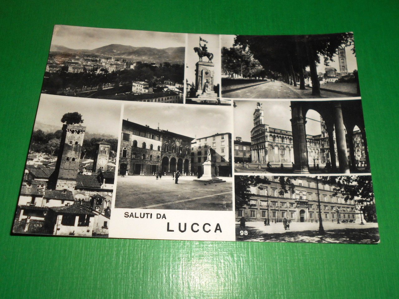 Cartolina Saluti da Lucca - Vedute diverse 1955.