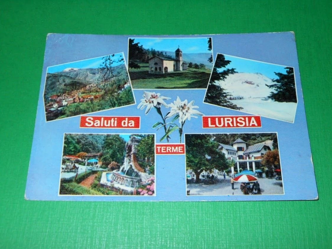 Cartolina Saluti da Lurisia Terme - Vedute diverse 1973.