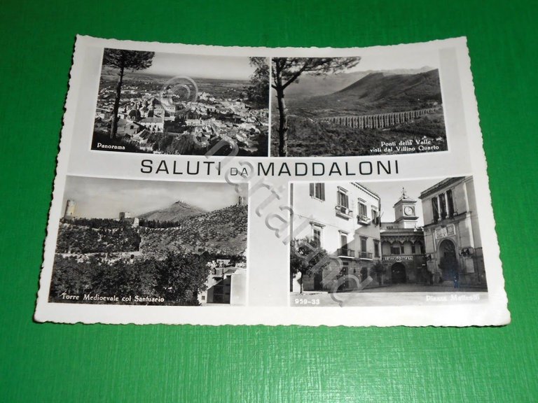 Cartolina Saluti da Maddaloni - Vedute diverse 1950 ca