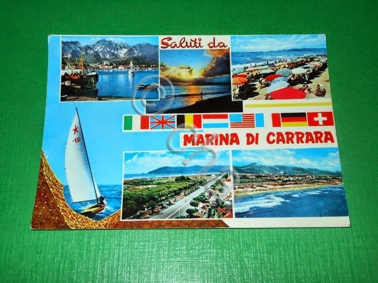 Cartolina Saluti da Marina di Carrara - Vedute diverse 1965 …