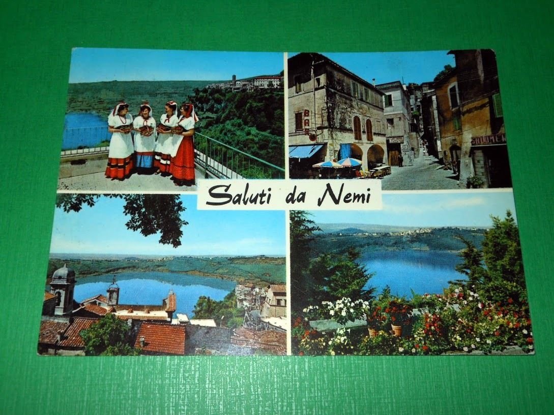 Cartolina Saluti da Nemi - Vedute diverse 1971.