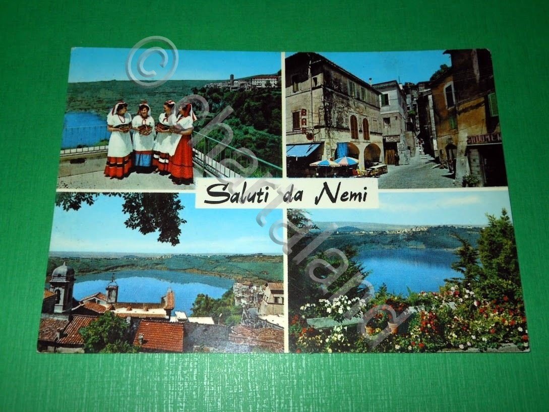 Cartolina Saluti da Nemi - Vedute diverse 1971.