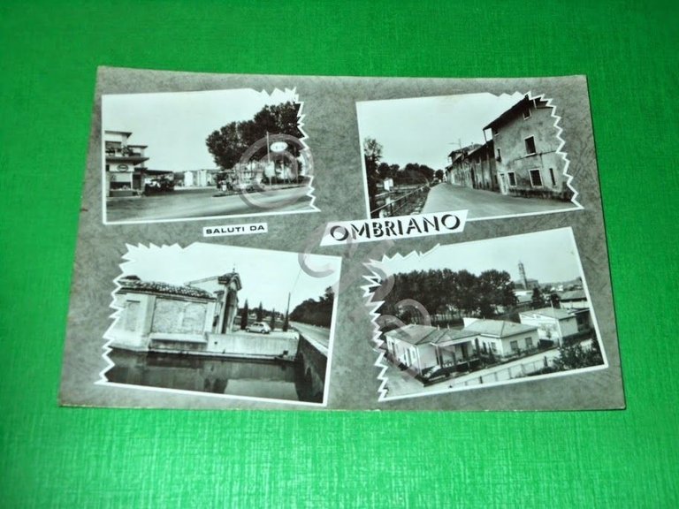 Cartolina Saluti da Ombriano ( Cremona ) - Vedute diverse …