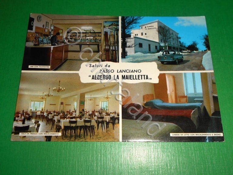 Cartolina Saluti da Passo Lanciano - Albergo La Maielletta 1965 …