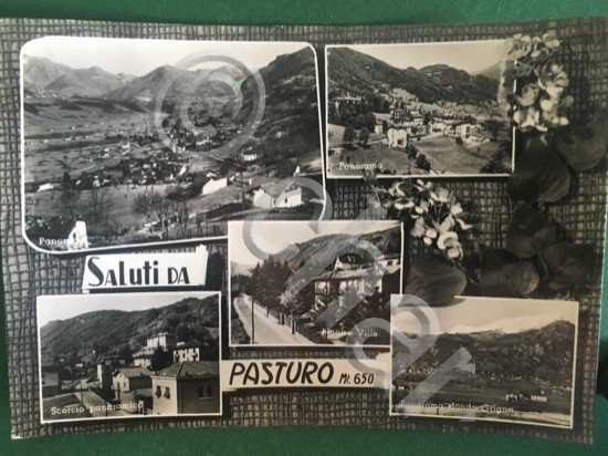 Cartolina Saluti Da Pasturo - Scrocio Panoramico - Sfondo Grigna …