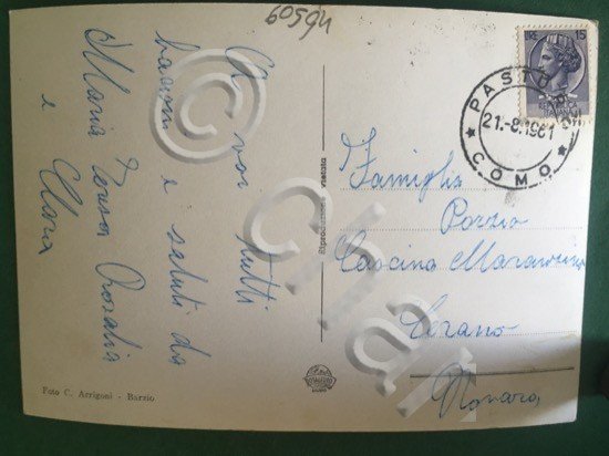 Cartolina Saluti Da Pasturo - Scrocio Panoramico - Sfondo Grigna …