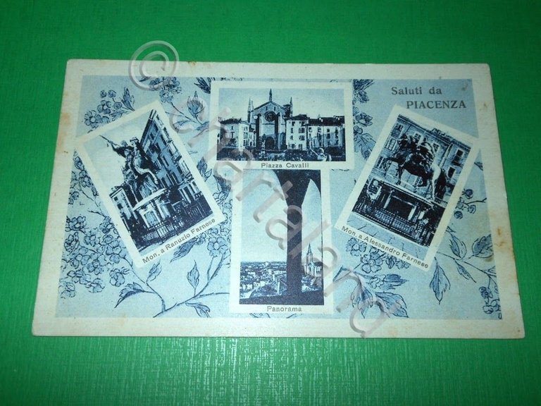 Cartolina Saluti da Piacenza - Vedute diverse 1936