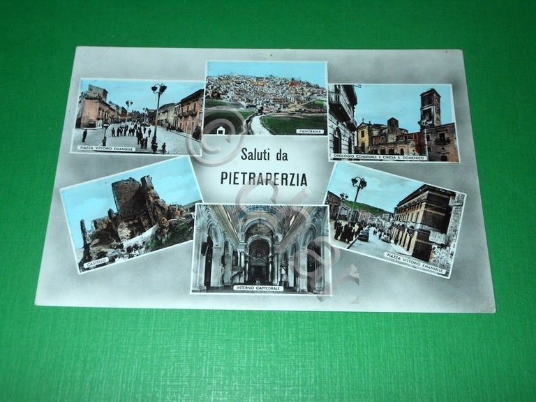 Cartolina Saluti da Pietraperzia ( Enna ) - Vedute diverse …
