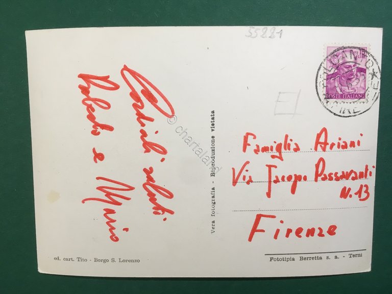 Cartolina Saluti da Polcanto - 1963