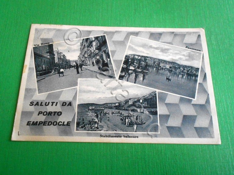 Cartolina Saluti da Porto Empedocle - Vedute diverse 1940
