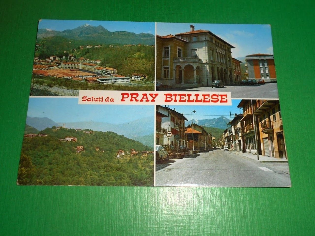Cartolina Saluti da Pray Biellese - Vedute diverse 1984.