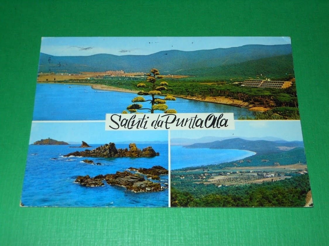 Cartolina Saluti da Punta Ala - Vedute diverse 1979.