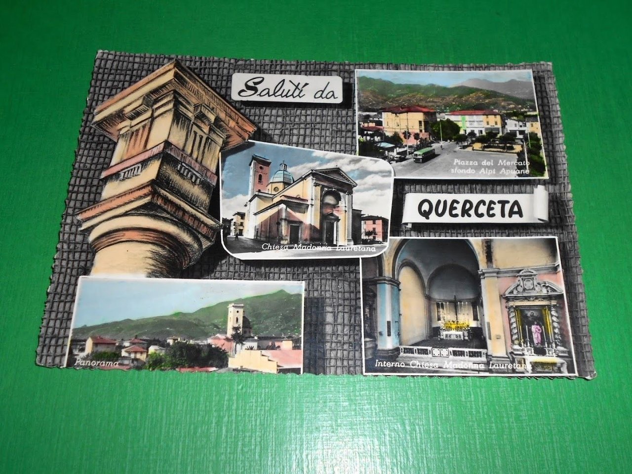 Cartolina Saluti da Querceta - Vedute diverse 1959.