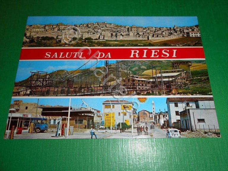 Cartolina Saluti da Riesi ( Caltanissetta ) - Vedute diverse …