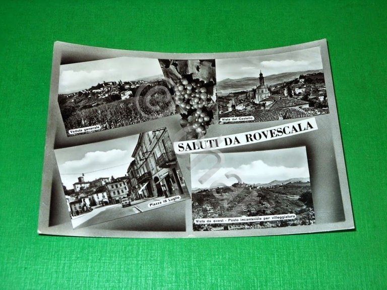 Cartolina Saluti da Rovescala - Vedute diverse 1961.
