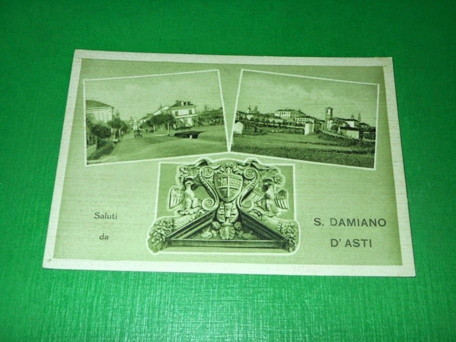 Cartolina Saluti da S. Damiano d' Asti - Vedute diverse …