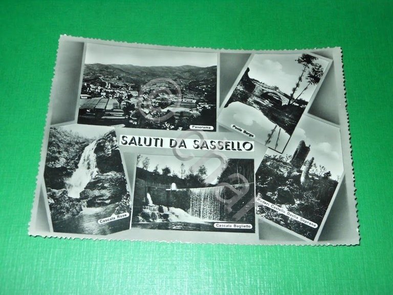 Cartolina Saluti da Sassello - Vedute diverse -- 1957 | Immagine Gallery 2