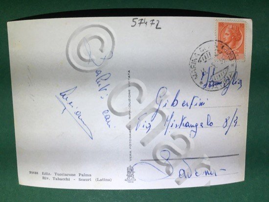 Cartolina Saluti Da Scauri Di Minturno - 1955