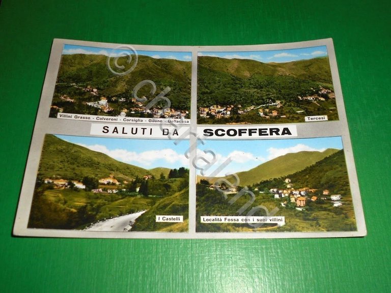 Cartolina Saluti da Scoffera - Vedute diverse 1962.