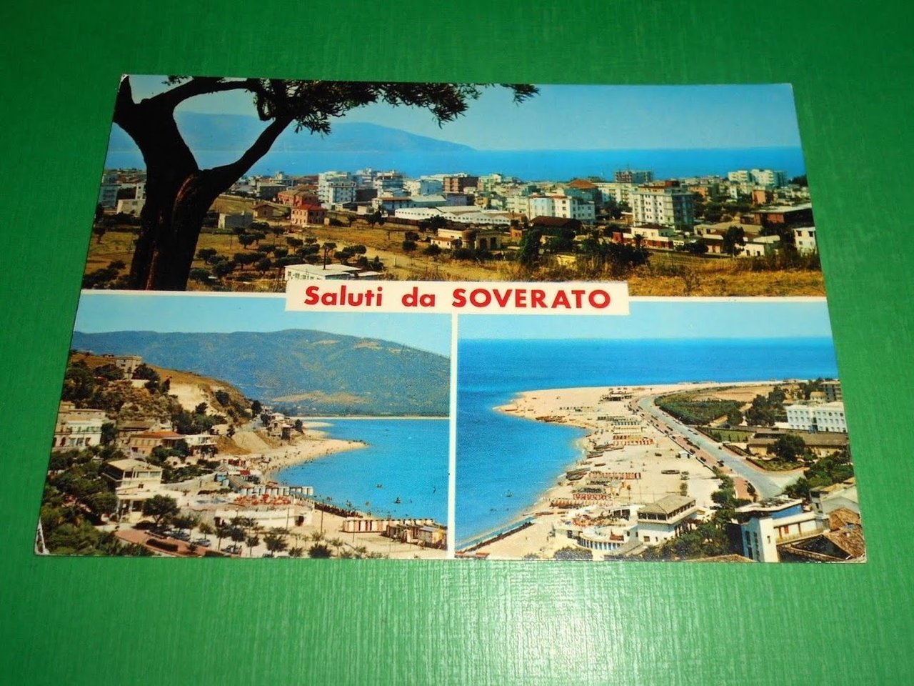 Cartolina Saluti da Soverato - Vedute diverse 1971.