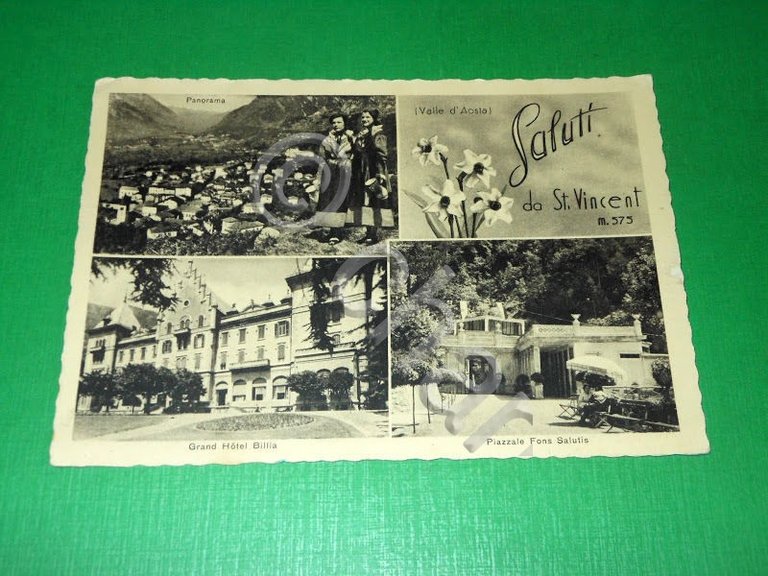 Cartolina Saluti da St. Vincent - Vedute diverse 1950 ca