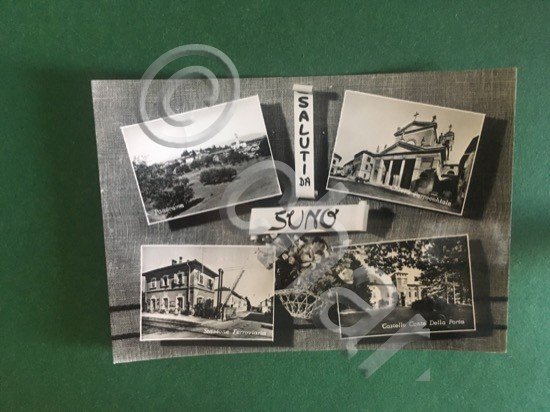 Cartolina Saluti Da Suno - Panorama - Chiesa Parrocchiale - …