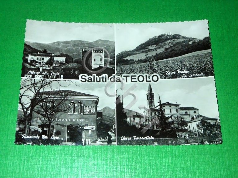 Cartolina Saluti da Teolo - Vedute diverse 1955 ca | Immagine Gallery 2