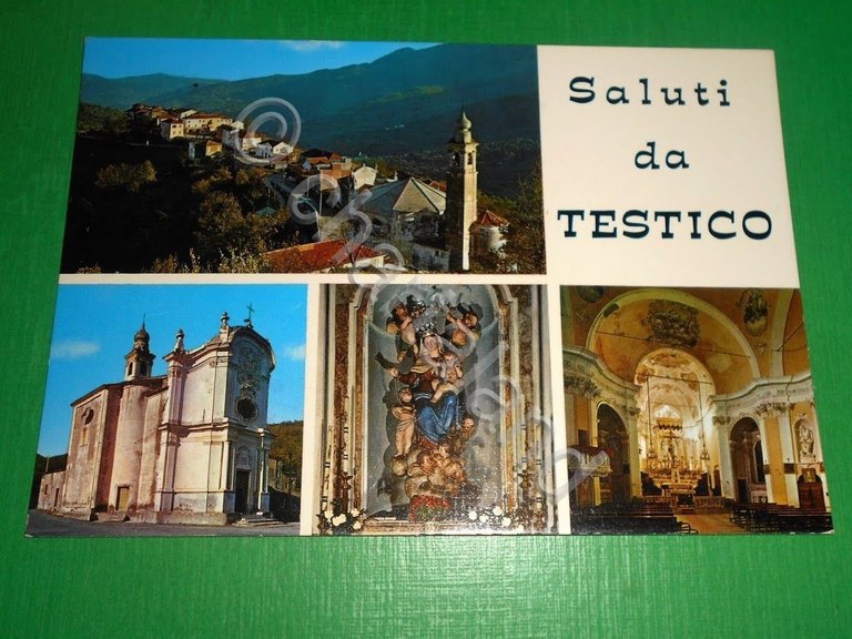 Cartolina Saluti da Testico - Vedute diverse 1970 ca.