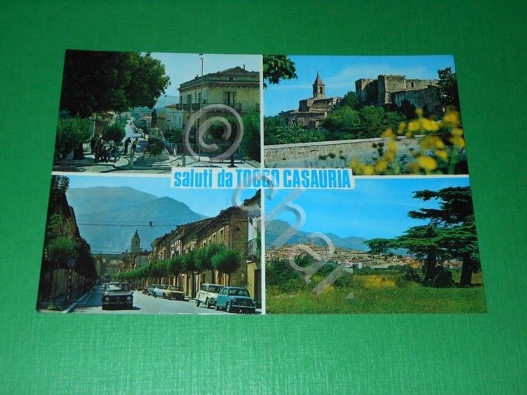 Cartolina Saluti da Tocco Casauria - Vedute diverse 1983