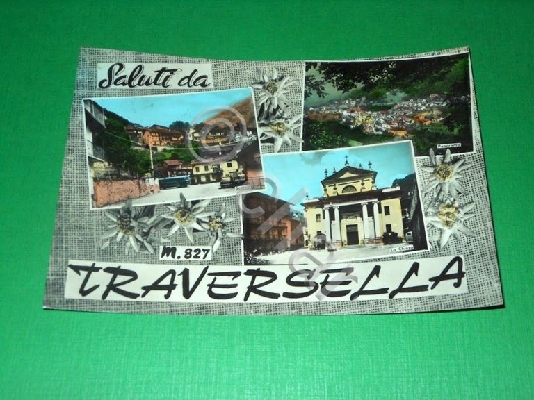 Cartolina Saluti da Traversella - Vedute diverse 1966