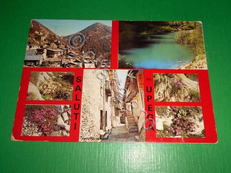 Cartolina Saluti da Upega ( Cuneo ) - Vedute diverse …