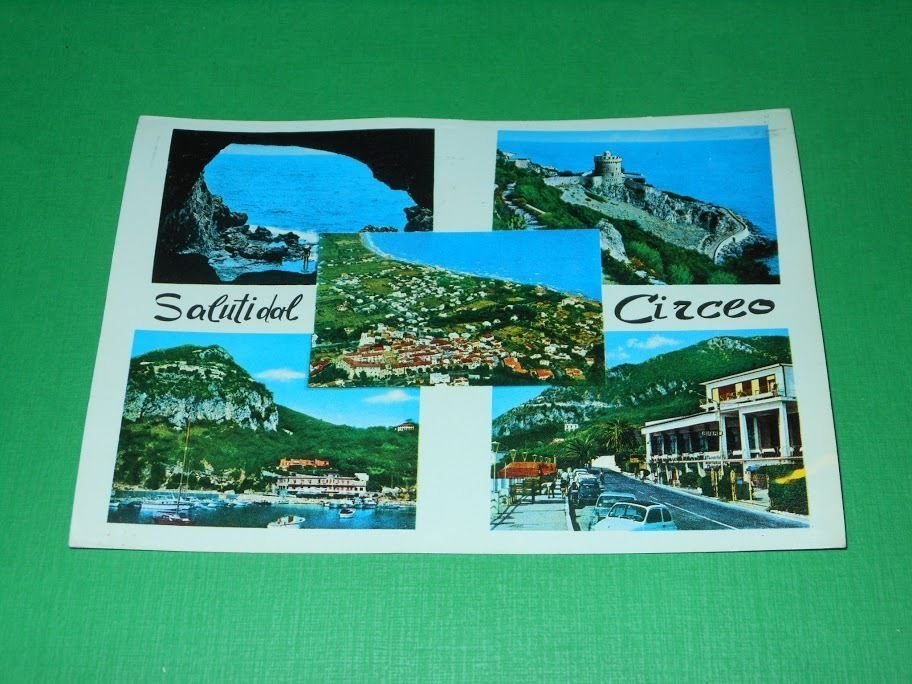 Cartolina Saluti dal Circeo - Vedute diverse 1970 ca.