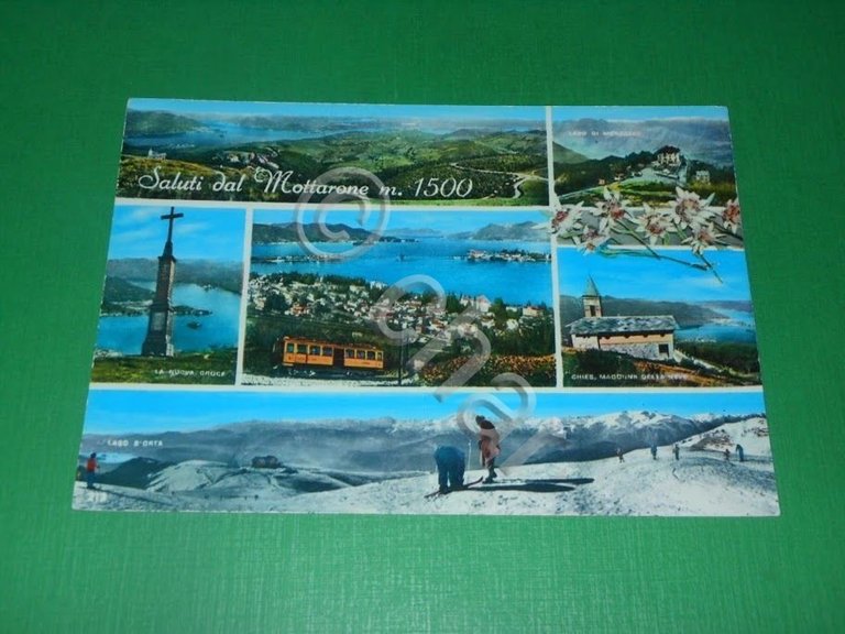 Cartolina Saluti dal Mottarone - Vedute diverse 1960 ca.